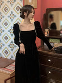 Elegant Velvet Dress Chic Luxury Outfit for Women