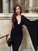 Winter Elegance: Stylish European Evening Gown for Women