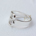 DIY Ornament Accessories Cooperized Silver Ring Letters Ring