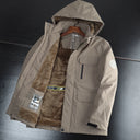 Trendy Warm Outdoor Fleece Lined Coat Windproof for Autumn