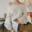 Stay Stylish Off-the-Shoulder Solid Color Sweater Top