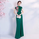 Green Cheongsam Wedding Dress Retro Elegance Artistry