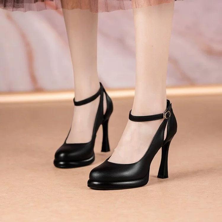 Black Roman Style High Heel Shoes: Elevate Your Sophisticated Look