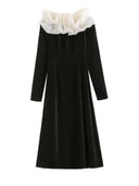 Luxurious Velvet Off-Shoulder Dress Chic Elegance Style