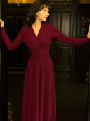 Knitted Goddess Red Dress for Elegant Women Apparel