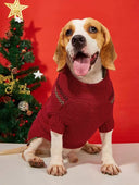 Christmas Pet Clothes Red Nose Deer Sweater For Dogs