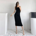 Black Backless Overall Dress Chic Urban Style Trend