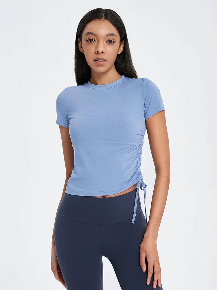 Yoga Exercise Top: Stylish Elastic Fitness Tee