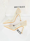 Elegant Lace-Up High Heels Sophisticated Fashion Upgrade