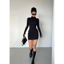 Half Turtleneck Dress: Chic Autumn Fashion Statement Style