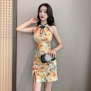 Young Adult Open Back Night Club Dress: Stylish Cheongsam Revamp