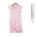 Elegant Summer Satin Cheongsam with Chinese Embroidery