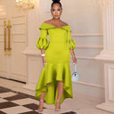 Elegant Off Shoulder Plus Size Party Dress Spring 2022 Chic Glam