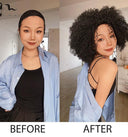 Embrace Style Afro Kinky Curly Wig Fluffy Bangs Fit Comfort