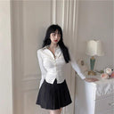 White Shirt Pure Desire Slim-Fit Korean Style Fashion