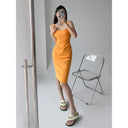 Slim Fit Ruched Summer Dress: Elegant European Chic Style