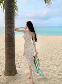 Desire Chiffon Halter Dress Resort Beachwear Beauty Chic