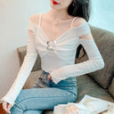 Sweet Off-the-Shoulder Shirt: Korean Chic Fashion Must-Have