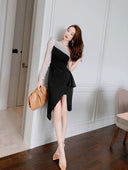 Niche Design Sheath Dress Elegant Retro Style for Women