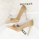 Suede Butterfly Bow Flats Chic High Heels for Women Shoes