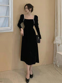 Elegant Velvet Dress Chic Luxury Outfit for Women