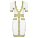 White Bandage Dress: Sexy Short Sleeve Statement Piece