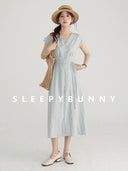 Charming Bunny Gingham Dress Retro Japanese Style Fashion