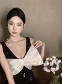 Birthday Bow Dress Summer Sleeveless Chic Women's Fashion