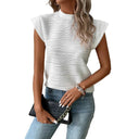 2024 Summer New Drop-Shoulder Sleeve Solid Color T-Shirt