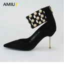 Amiu Stiletto Heels European Chic Ankle Ring Bandage Shoes