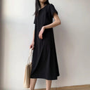 European Chic Cotton Dress Modern Korean Style Beauty