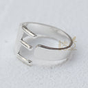 DIY Ornament Accessories Cooperized Silver Ring Letters Ring