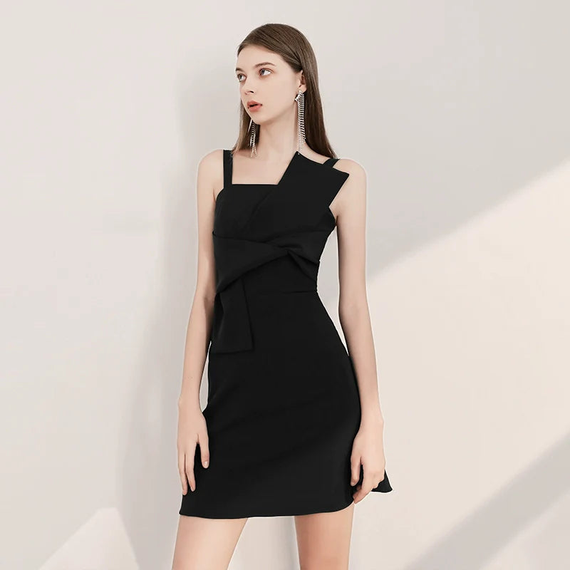 Black Camisole Evening Gown: Stylish Statement for Women