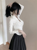 White Shirt Pure Desire Slim-Fit Korean Style Fashion