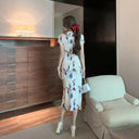 Pure Desire Retro Floral Dress Stylish Summer Charm Elegance