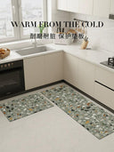 Pu Shang Kitchen Floor Mat Waterproof Oil-Proof Washable Carpet