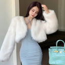 Ultra-Short Plush Fur Eco Winter Jacket Stylish Sustainable Choice