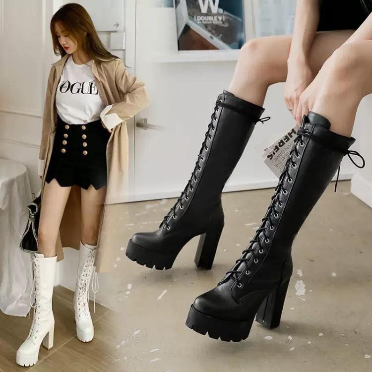 Chunky Heel Martin Boots: Stylish Trendsetter Footwear