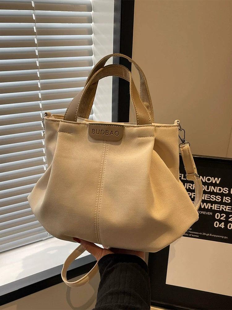 Large Canvas Tote Bag: Stylish Japan & Korea Shoulder Fashion