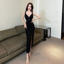 Socialite Seduction V-neck Elegant Dress for Glam Nights