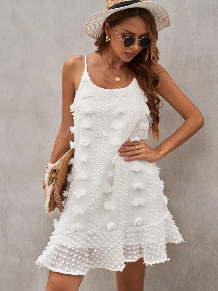 Creative Fashion Three-Dimensional Decoration Loose Strap Dress