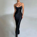 Transition Sexy Zone Classy Satin Open Back Fishtail Dress