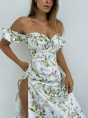 Ahagaga Summer Chic Floral Long Dress Versatile Elegance