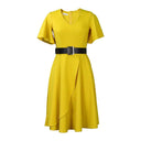 Urban Wind Flared Sleeves Dress Chic Plus Size Style