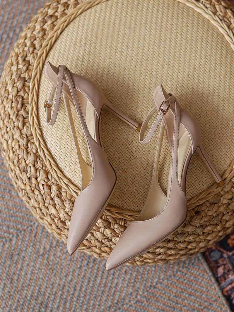 Feiyan Elegance: Chic Nude High Heels with Skirt