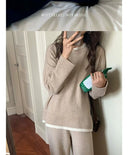 Classic Style Cashmere Sweater Suit Women's Two-Piece Set