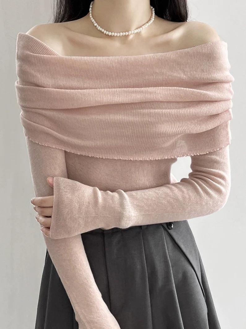 Chic Off-Shoulder Sweater: Elevate Your Autumn Style