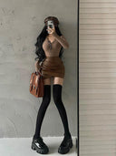 Pure Desire Ruffle Hip Leather Skirt Sensual Chic Statement