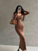 Desire Style Fishtail Dress for Plus-Size Women Chic Fall Fashion