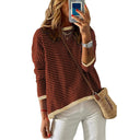 Fall and Winter Pure Cotton Fashion Drop-Shoulder Sweater